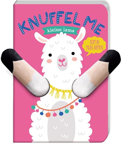 Image Books cuddle book llama board book interactive plush finger puppet