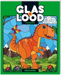 Image Books Colouring book: Stained glass, dinosaur. 6+