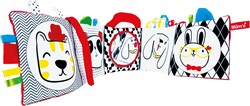 Mom's Care baby book black-white with mirror - sensory toy