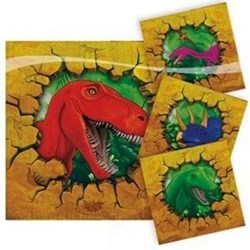 Folat dino napkins - paper table decoration dinosaur party 16 pieces