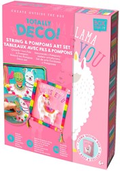 Box Candiy craft set cord and pompons - creative decoration kit
