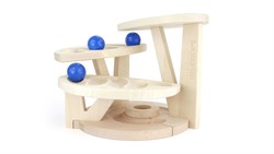 Bajo marble run wooden toy Dewdrop - natural finish