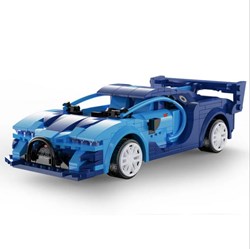 Cada race car building set 1:20 with smart chassis blue 325 pieces