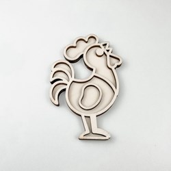 FiQ houten vulvorm Kip - 15×10 cm