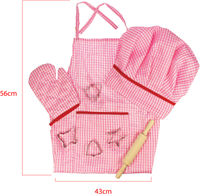 BigJigs Toys Chef Set - pink dress up and baking set for kids-2