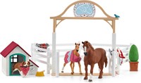 Schleich Horse Club - Play Figure Set Hannah's Guest Horses and Dog Ruby 42458-2