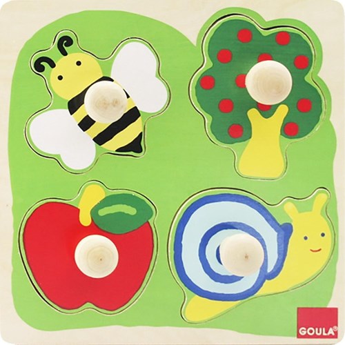Goula wooden orchard animal puzzle - educational toy for toddlers-3