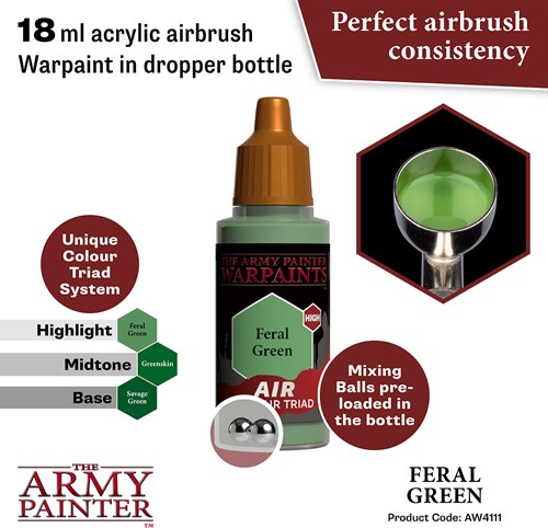 The Army Painter acrylic paint Feral Green for miniatures and model building-2