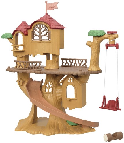 Sylvanian Families tree house adventurous playset - with slide-3