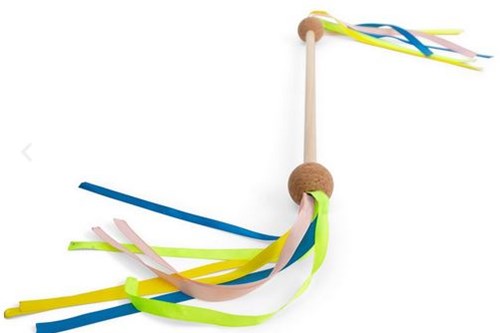 BS Toys wooden twirl stick with ribbon - majorette toy baton-2