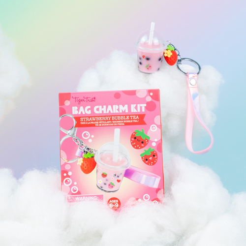 Tiger Tribe Bag Charm Kit - Bubble Tea Keychain Craft Set for Kids-2