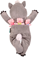 Fiesta Crafts Big Bad Wolf With 3 Little Pigs Hand Puppet-2