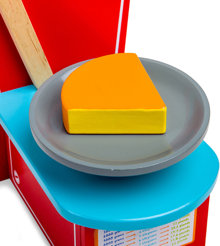 BigJigs wooden toy cheese - play kitchen accessory yellow-2