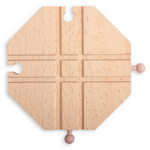 BigJigs wooden train tracks - crossing - wooden railway accessory-2
