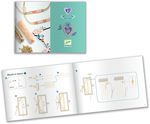Djeco L'ART DU FIL - PERLES & BIJOUX Miyuki et Coeurs - FSC MIX