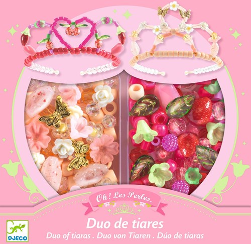 Djeco PERLES & BIJOUX - PERLES & BIJOUX Duo de tiares, Rose