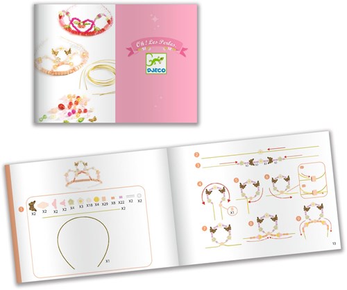 Djeco PERLES & BIJOUX - PERLES & BIJOUX Duo de tiares, Rose
