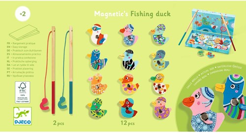 Djeco JEUX  EDUCATIFS BOIS - PÊCHES MAGNETIQUES Fishing Duck - FSC 100%