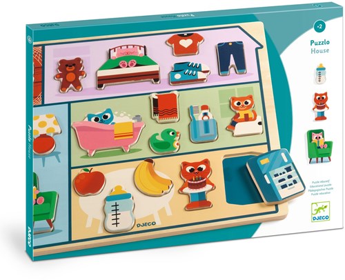 Djeco PUZZLES BOIS - PUZZLOS Puzzlo House - FSC 100%