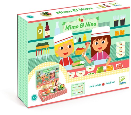 Djeco JEUX D'IMITATION - GOURMANDISES Mimo & Nina Bar à salade - FSC 100%