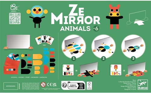 Djeco JEUX  EDUCATIFS BOIS - ZE MIRROR Ze Mirror Animals - FSC 100%