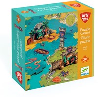 Djeco MONDE IMAGINAIRE - ARTY TOYS Puzzle Géant - Bataille - 30 pcs - FSC MIX