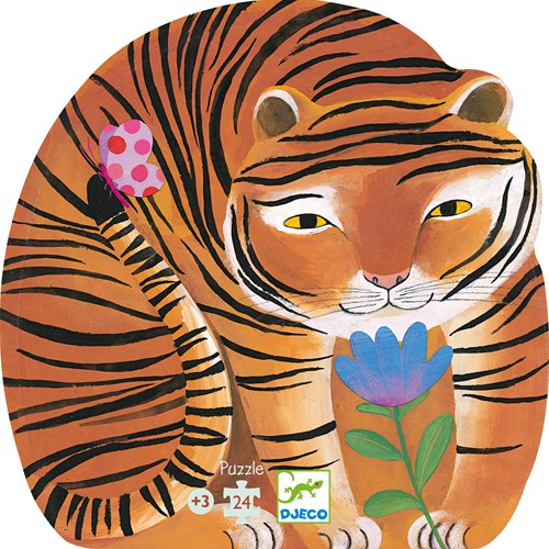 Djeco PUZZLES - PUZZLES SILHOUETTES La balade du tigre - 24 pcs - FSC MIX