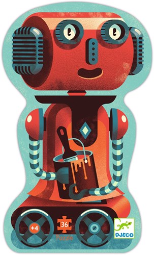 Djeco PUZZLES - PUZZLES SILHOUETTES Bob le robot - 36 pcs - FSC MIX