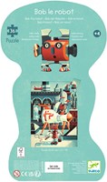 Djeco PUZZLES - PUZZLES SILHOUETTES Bob le robot - 36 pcs - FSC MIX