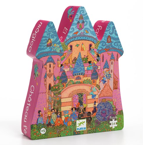 Djeco PUZZLES - PUZZLES SILHOUETTES Château féerique - 54 pcs - FSC MIX