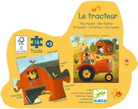 Djeco PUZZLES - PUZZLES SILHOUETTES Tracteur - 16 pcs - FSC MIX