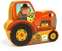Djeco PUZZLES - PUZZLES SILHOUETTES Tracteur - 16 pcs - FSC MIX