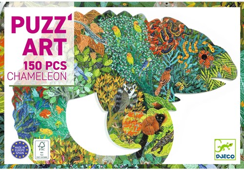 Djeco PUZZLES - PUZZ'ART Chameleon - 150 pcs - FSC MIX