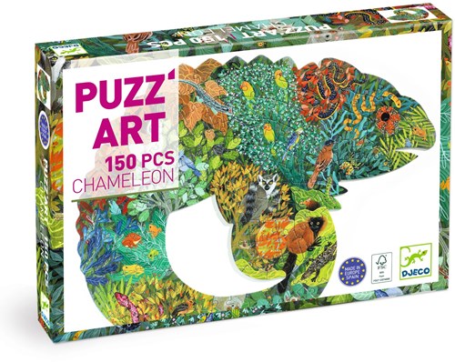 Djeco PUZZLES - PUZZ'ART Chameleon - 150 pcs - FSC MIX