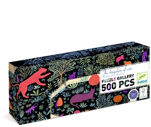 Djeco PUZZLES - PUZZLES GALLERY The kingdom of cats - 500pcs - FSC MIX