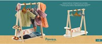 Djeco POMEA COLLECTION - ACCESSOIRES POMEA Grand portant vêtements, 3 cintres - FSC 100%
