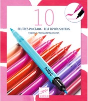 Djeco LES COULEURS DES GRANDS - FEUTRES ET MARQUEURS 10 feutres pinceaux - Sweet