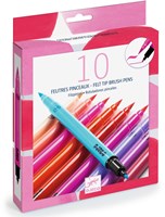 Djeco LES COULEURS DES GRANDS - FEUTRES ET MARQUEURS 10 feutres pinceaux - Sweet