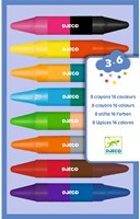 Djeco LES COULEURS DES PETITS - CRAYONS 8 crayons doubles côtés