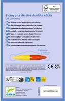 Djeco LES COULEURS DES PETITS - CRAYONS 8 crayons doubles côtés