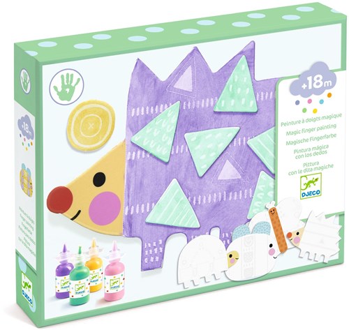 Djeco LES PETITS - PEINTURE Peinture à doigts magique - Petites formes - FSC MIX