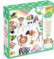 Djeco LES COULEURS DES PETITS - COFFRET Boîte à créer, Animaux de la jungle - FSC MIX