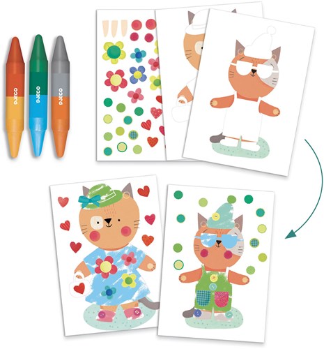 Djeco LES PETITS - COFFRET MULTI ACTIVITES Les animaux et leurs maisons - FSC MIX