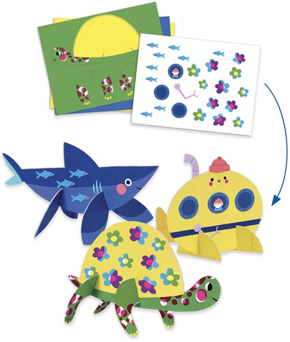 Djeco LES PETITS - COFFRET MULTI ACTIVITES La mer et ses plaisirs - FSC MIX