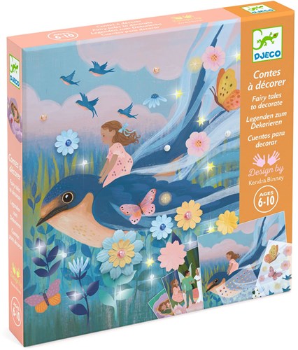 Djeco LES PLUS GRANDS - CONTES A DECORER Poucelina - FSC MIX (PACKAGING)