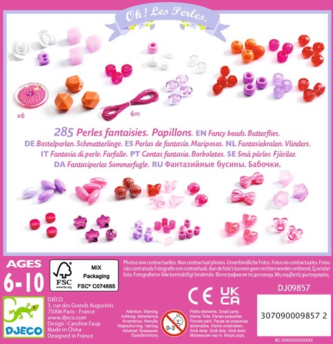 Djeco L'ART DU FIL - PERLES & BIJOUX Papillons