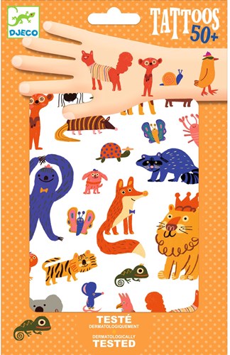 Djeco BODY ART - TATOUAGE Funny Animals - FSC MIX (PACKAGING)