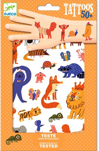 Djeco BODY ART - TATOUAGE Funny Animals - FSC MIX (PACKAGING)