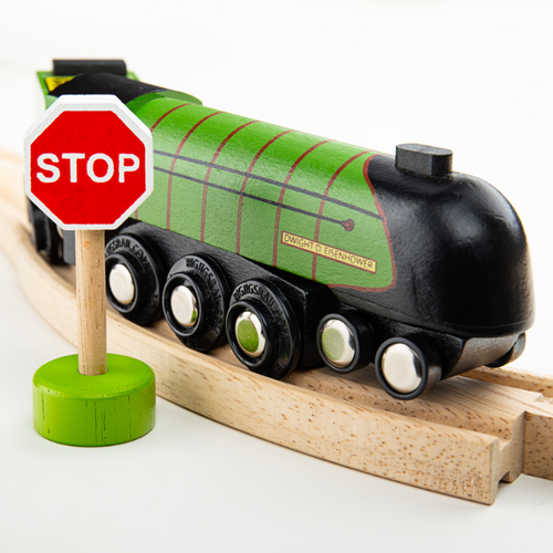 BigJigs wooden train Eisenhower - toy train replica-3