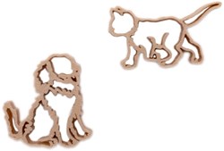 Grennn cat and dog cookie cutters toy brown print